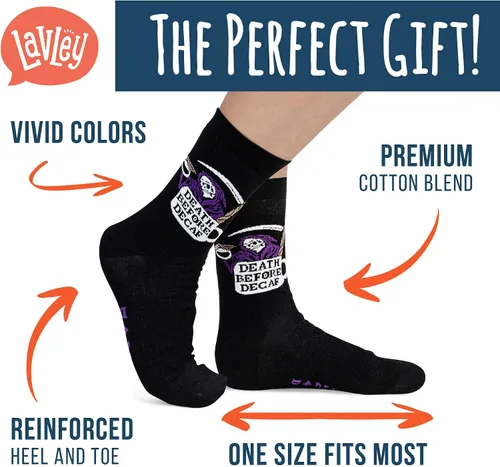 Miniatura 34 de Lavley Calcetines divertidos para adultos, regalos novedosos y rellenos de calcetines para hombres, mujeres y adolescentes, talla única