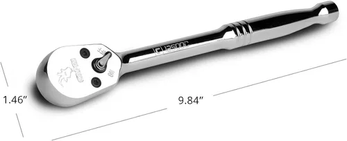 Miniatura 5 de Capri Tools - Trinquete de perfil bajo de cuadrante de 1/2 pulgada, 72 dientes verdaderos y arco oscilante de 5 grados
