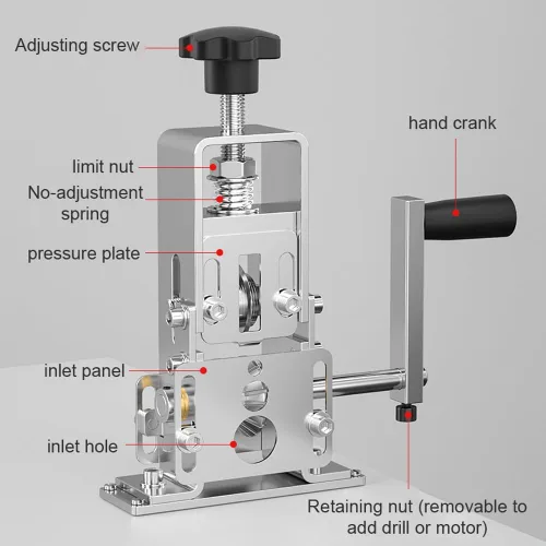 Miniatura 8 de ACAGALA Pelacables portátil para el hogar, herramienta manual de pelado de cables de 0.039-0.984 in, máquina de pelar eléctrica con manivela