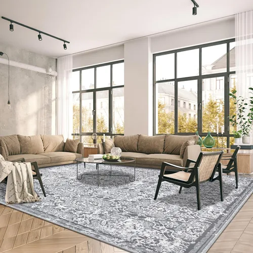 Miniatura 38 de Vaukki - Alfombra de pasillo, suave y peluda, alfombra antideslizante lavable, para lavandería, cocina, granja, baño, entrada y dormitorio