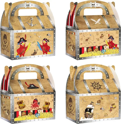 Miniatura 21 de WERNNSAI Paquete de 12 cajas de regalo de fiesta de cumpleaños, decoraciones de fiesta de feliz cumpleaños, cajas de dulces para niñas y niños