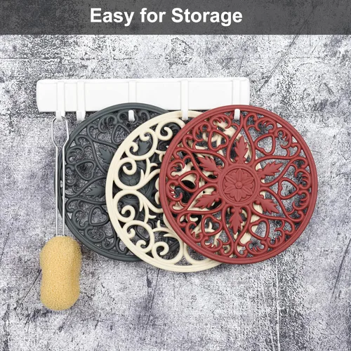 Miniatura 3 de Salvamanteles de silicona, salvamanteles modernos para platos, salvamanteles antideslizantes para ollas y sartenes, soporte de silicona para mesa