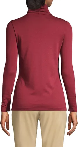 Miniatura 24 de Lands' End Supima - Suéter de cuello alto y mangas largas para mujer