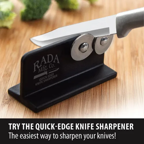 Miniatura 4 de Afilador de cuchillos Rada Quick Edge (R119), 3.5"x2", ruedas de acero inoxidable, fabricado en Estados Unidos
