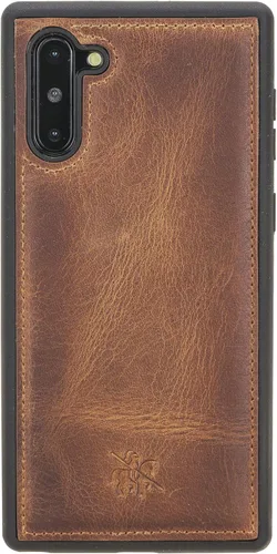 Miniatura 184 de Venito Lucca - Funda de piel compatible con Samsung Galaxy Note 10 (6,3 pulgadas), extra segura, con cubierta trasera acolchada, cocodrilo negro