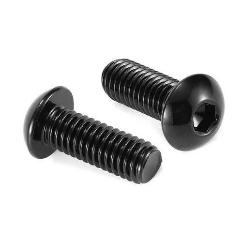 Miniatura 17 de Tornillos de cabeza de botón de 1/4-20 x 3/4 pulgadas, 20 tornillos de acero inoxidable 304 18-8, unidad hexagonal Allen, óxido negro por SG TZH