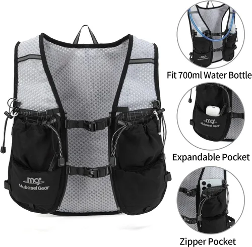 Miniatura 2 de Lightweight Running Vest for Women & Men Hydration Backpack Pack with 1.5L Water Bladder Bag Running Gear Accessories for Hiking Marathon Trail