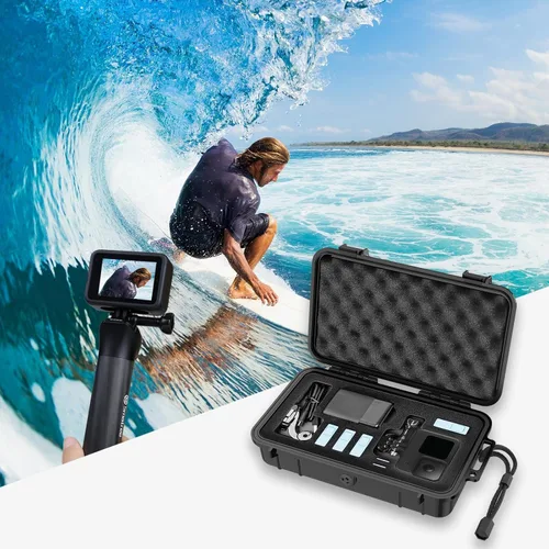 Miniatura 6 de Smatree Estuche Rígido Compacto Impermeable Compatible para GoPro Hero 13/12/11/10/9/8/7/6/5/2018/AKASO Brave 7 LE/DJI Osmo Action, Portátil, Verde