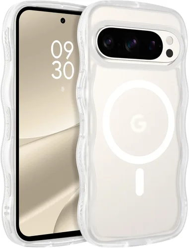 Miniatura 25 de BENTOBEN Magnetic for Google Pixel 10 Case Cute, Curly Wavy Pixel10 Case [Compatible with MagSafe], Anti-Slip Shockproof Matte Slim Women Girls Boys