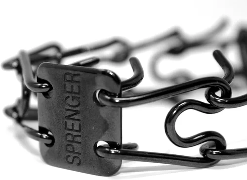 Miniatura 5 de Herm Sprenger Collar de Entrenamiento para Perros de Púas de Acero Inoxidable Negro con Giratorio Collar de Pellizco Ultra-Plus para Mascotas Collar