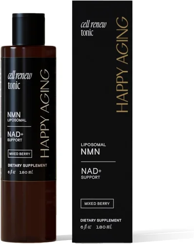 Happy Aging Suplemento liposomal NMN para energía celular, producción de NAD+ y longevidad - Suplemento NAD premium para mujeres - Mejora la salud