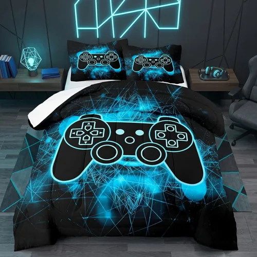 Ropa de cama gamer, juegos de ropa de cama gaming para niños, juegos de ropa de cama tamaño twin para niños, juegos de ropa de cama para niños,