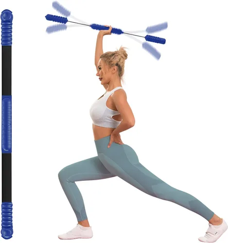 Miniatura 6 de Barra de Ejercicio de Fitness, Barra de Fitness Elástica, Barra de Entrenamiento de Alta Frecuencia de Vibración para Quemar Grasa en Yoga, Pilates