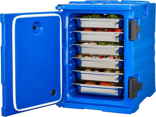 Miniatura 14 de VEVOR Portador de comida aislado, Caja caliente apilable de 32Qt para catering con barril de acero inoxidable, Calentador de alimentos de carga Negro