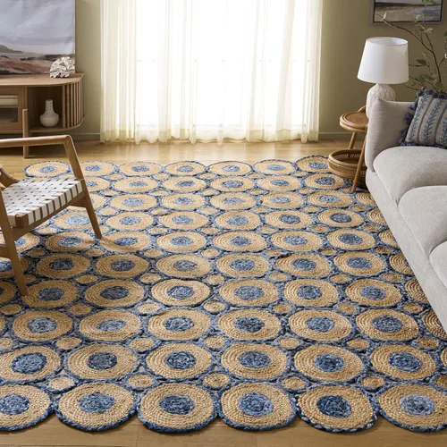 Miniatura 4 de SAFAVIEH Cape Cod Collection - Alfombra de pasillo, 2 pies 3 pulgadas x 8 pies, color rojo y natural, hecho a mano, bohemio trenzado de yute
