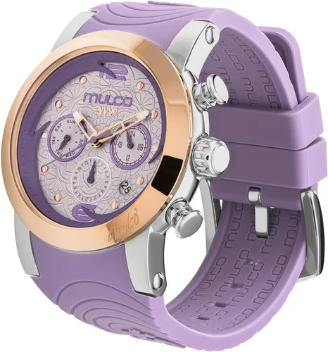 Miniatura 2 de MULCO Watch for Women, M10 Namaste - Analog Quartz, Stainless Steel, Pearl Finishing Dial with Rose Gold Accents and Silicone Band