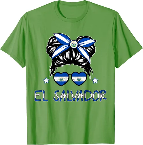 Miniatura 15 de Camiseta de El Salvador para Niñas Bandera Patrimonio Hispano Salvadoreño