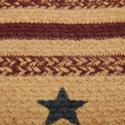 Miniatura 7 de VHC Brands 10713 - Alfombra ovalada de yute para cabina de té, Tela