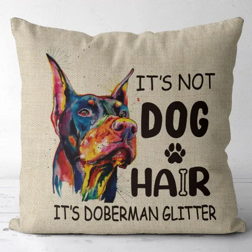 Miniatura 4 de Funda de almohada de lino con corazón de perro salchicha, 18 x 18 pulgadas, funda de cojín decorativa de lino y algodón para sofá o cama