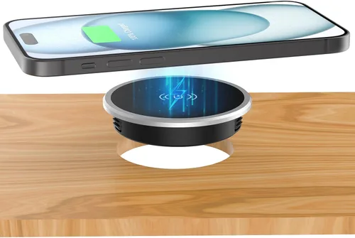 Soporte de Escritorio con Cargador Magnético Inalámbrico 15W Cargador Rápido para iPhone 17 16 Pro Max 15 14 13 12 Series, Almohadilla/Estación de