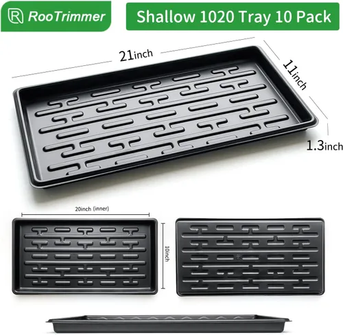 Miniatura 2 de RooTrimmer Shallow 1020 - Bandejas planas especializadas para sostener y transportar 200 bandejas de plántulas de enchufe celular