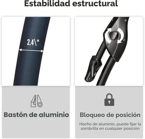 Miniatura 7 de Grand patio Sombrilla Cantilever de 11 pies con Base para Exteriores, Sombrilla Grande Redonda de Aluminio Descentrada para Patio, Jardín, Patio