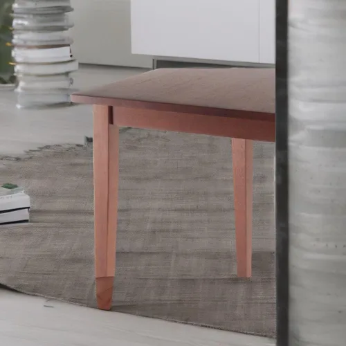 Miniatura 3 de Ergode Mesa de comedor compacta de madera, acabado de nogal, construcción sólida, fácil montaje
