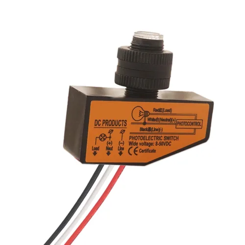 Interruptor fotoeléctrico DC8-50V, sensor de anochecer a amanecer, mini interruptor de fotos automático - Interruptor de control de accesorios de
