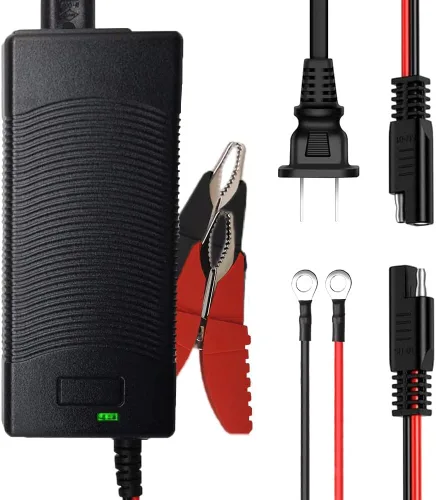 THEPRO Cargador de Batería de Litio LiFePO4 de 12V 3Amp, Cargador Inteligente de 14.6V, Mantenedor de Batería de Fosfato de Hierro de Litio de 12.8V