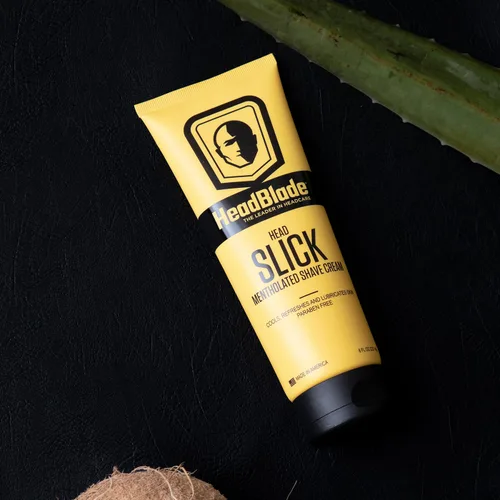 Miniatura 8 de Crema de afeitar HeadBlade HeadSlick 8 oz para un afeitado suave de cabeza para hombres calvos, ayuda con la irritación, enrojecimiento y quemaduras