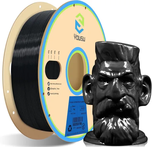 Miniatura 30 de Yousu filamento PVA de 1.75mm, filamento de soporte soluble en agua para impresora 3D, 0.5kg, PVA natural, se ablanda en temperatura de agua