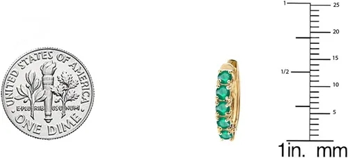 Miniatura 2 de Dazzlingrock Collection - Pendientes de aro de 1 quilate, oro amarillo de 10 quilates