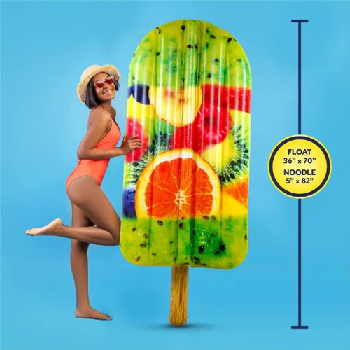 Miniatura 5 de Flotador de paletas de frutas y fideos – Tubo flotante de piscina, balsas inflables para niños y adultos – Flotador grande para natación en la playa