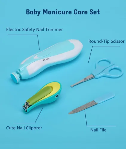 Miniatura 2 de Kit de cuidado de la salud y aseo para bebés, kit de recortador de uñas eléctrico de seguridad, kit de cuidado para recién nacidos con peine