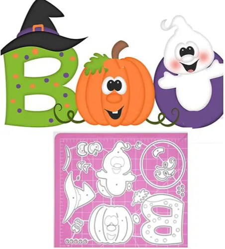 Miniatura 5 de Suds&WH Boo Magic Poison - Troqueles de metal con diseño de calabaza, plantillas de corte fantasma de Halloween para álbumes de recortes, álbumes
