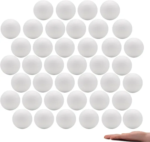 Miniatura 4 de Crafare Bolas de espuma de 3.15 pulgadas para manualidades, paquete de 12 bolas de espuma de poliestireno blanco para proyectos de ciencias