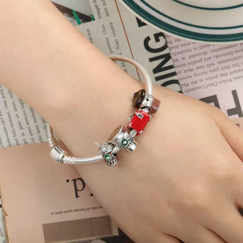 Miniatura 3 de XinYouZhi 925 Sterling Silver Charms for Pandora Bracelets and Necklaces Princess Dress Heart Bear Beads Dangle Pendants Jewelry Birthday Charms for