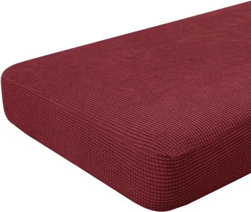 Miniatura 46 de Hokway Fundas de cojín elásticas para sofá Fundas de cojín para sofá Fundas de cojín de asiento de sofá Funda protectora de cojín(Chocolate, Mediano)