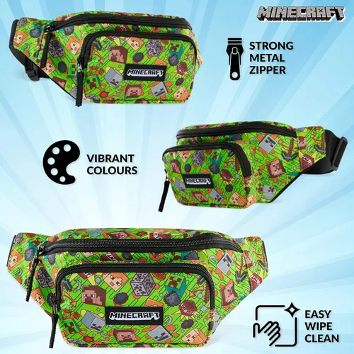 Miniatura 6 de Minecraft Riñonera para niños, riñonera para niños y niñas, bolsa de viaje para niños, bolsa de viaje para niños, mercancía de juegos, accesorios