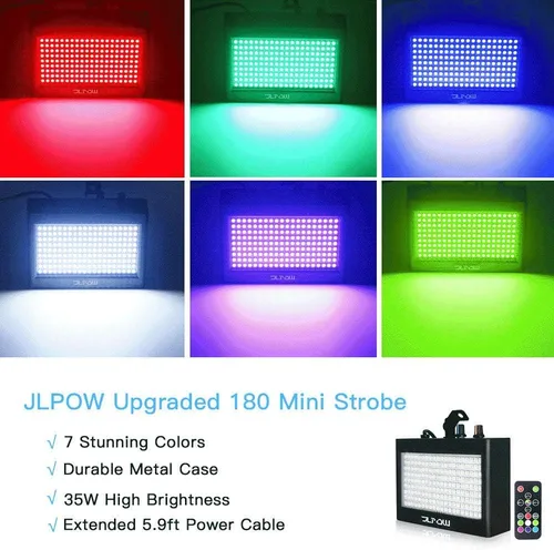 Miniatura 2 de Luz estroboscópica de Halloween, luces estroboscópicas LED RGB ultra brillantes para JLPOW (carcasa de metal), activada por sonido y control remoto