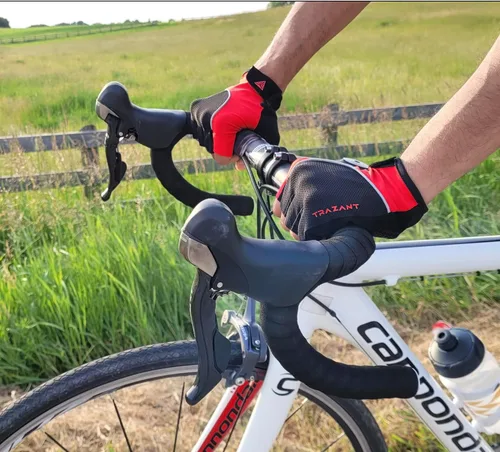 Miniatura 2 de Guantes de ciclismo de medio dedo, guantes de bicicleta antideslizantes de gel acolchados que absorben los golpes, guantes de ciclismo para hombres