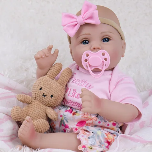 Miniatura 2 de Milidool Muñecas bebé realistas renacidas para niñas - Muñeca de recién nacida realista de 18 pulgadas, lindo regalo para niños de 3 años