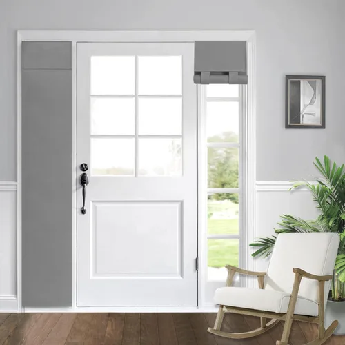Miniatura 66 de WdFour Cortinas de puerta francesa con tacto sedoso, aislamiento térmico, reducción de ruido, cortinas opacas para puerta de vidrio y oficina