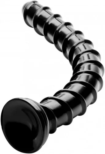 Miniatura 3 de Hosed Consolador de silicona en espiral de 18 pulgadas, consolador texturizado extra largo para juego anal profundo, diseño flexible y seguro