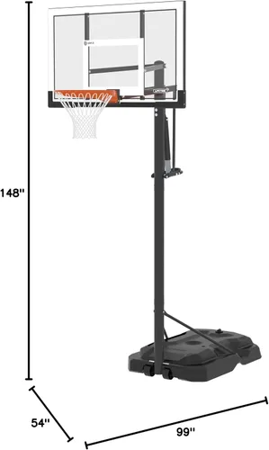 Miniatura 15 de Nuevo aro de baloncesto portátil ajustable de por vida 71522 tablero de acrílico de 54 pulgadas
