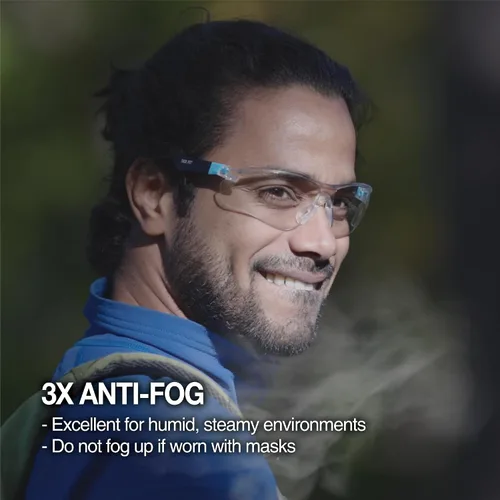 Miniatura 3 de DEX FIT Gafas de seguridad SG210N – Antivaho y resistentes a los arañazos Z87.1 protección ocular, patillas ajustables y agarre antideslizante