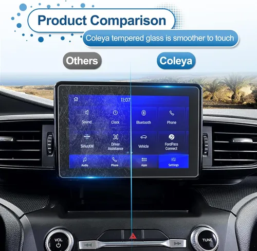 Miniatura 6 de Protector de pantalla Explorer 2020-2023 2024 para Ford Explorer (Base/XLT/ST-Line/Limited/Timberline) Pantalla táctil de 8 pulgadas, vidrio Vidrio