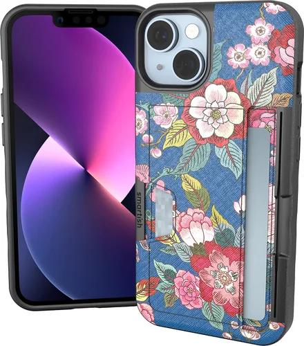 Miniatura 8 de Smartish Funda tipo cartera para iPhone 13 Pro – Wallet Slayer Vol. 2 [delgada + protectora] tarjetero con función atril - Black Tie Affair