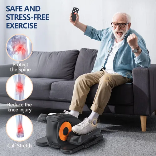 Miniatura 5 de Under Desk Elliptical Machine for Senior Mini Elliptical Leg Exerciser with Remote Quiet Portable Electric Seated Foot Pedal Exerciser for Home