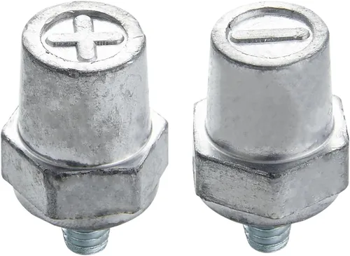 Miniatura 12 de Ampper Postes de carga de terminal de batería de latón macho de rosca M8, adaptador de poste de batería M8 (+/-) para extensión, paquete de 2 M8